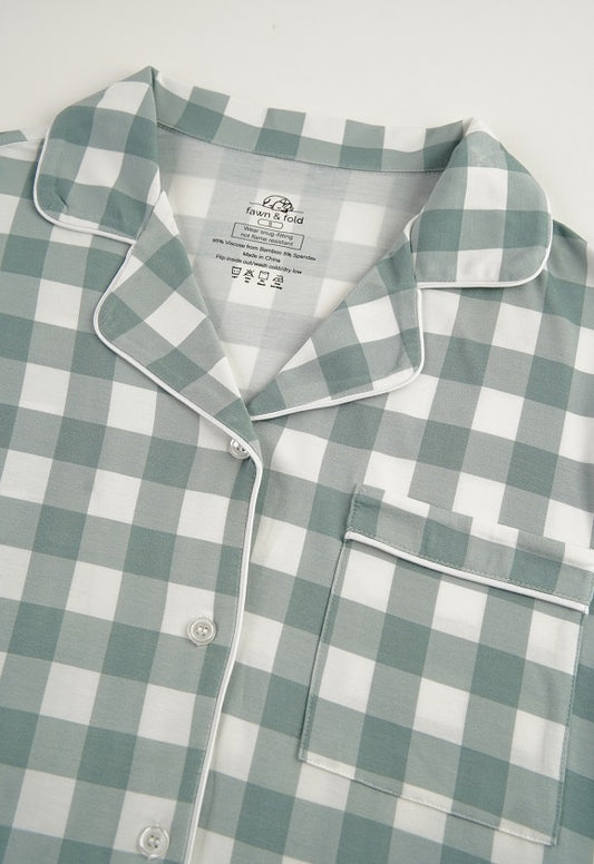 Soft Sage Plaid Women's Set