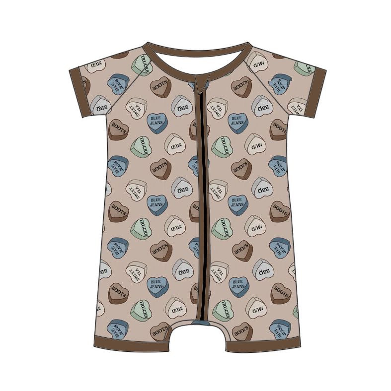 Muddy Hearts Zip Shorty