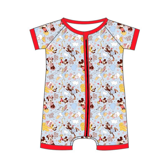 Mickey I Love You Zip Shorty